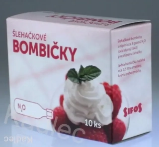 šlehačkové bombičky Sifos 10 ks VÝMĚNA