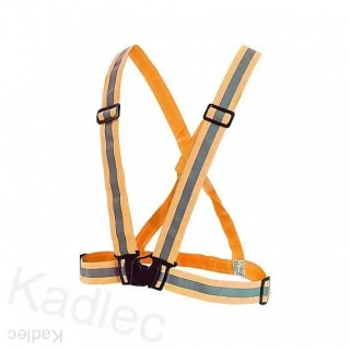 Reflexní elastický kříž, výstražný, oranžový