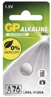 Alkalická knoflíková baterie GP A76F (LR44)