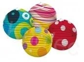 Lampion kulatý mix vzorů, 1ks