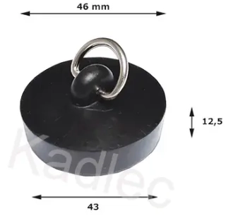 zátka 46mm pryž ČERNÁ