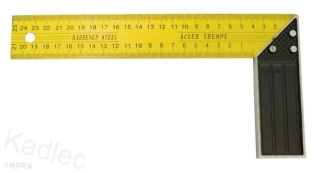 TOPTRADE úhelník, tesařský, příložný, pružný, 400 mm