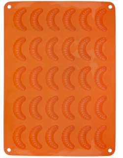 Forma silikon rohlíček 30 oranžová