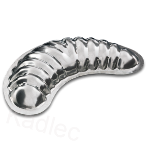 Formička ROHLÍČEK MALÝ, 20ks, 54x21x9mm, pocínovaný plech, Kovovýroba Jeníkov