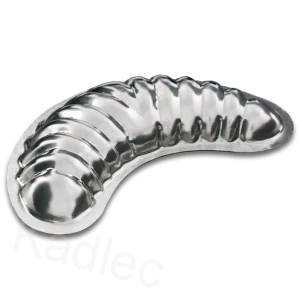 Formička ROHLÍČEK VELKÝ, 20ks, 84x30x10mm, pocínovaný plech, Kovovýroba Jeníkov