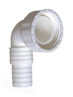 Koleno odpadu pračky 1" plast