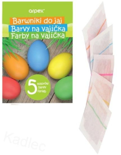 Barvy na vajíčka 5 barev, 12,5 g SW8340